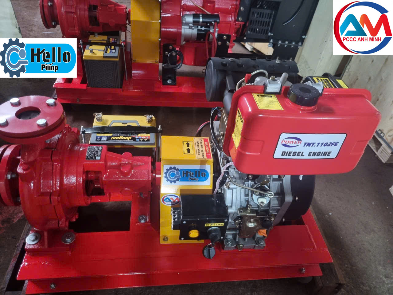 Máy bơm Diesel động cơ Powe + đầu bơm Hello Máy bơm Diesel động cơ Powe + đầu bơm Hello