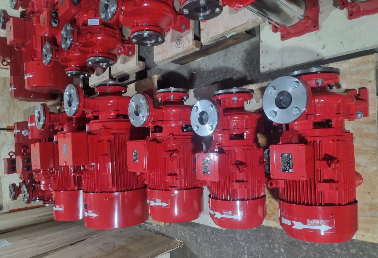 Sản phẩm máy bơm điện trục ngang đầu liền Hello Pum