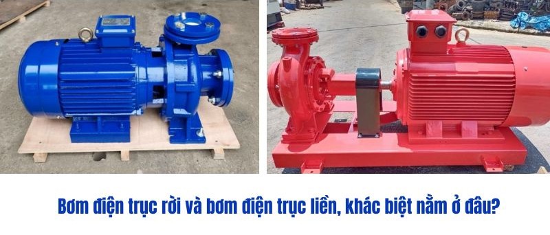 So sánh bơm điện trục rời và bơm điện trục liền, khác biệt nằm ở đâu?
